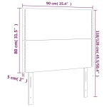 vidaXL Tăblie de pat cu LED cappuccino 90x5x118/128cm, piele ecologică vidaXL Tăblie de pat cu LED cappuccino 90x5x118/128cm, piele ecologică