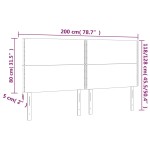 vidaXL Tăblie de pat cu LED, alb, 200x5x118/128 cm, piele ecologică vidaXL Tăblie de pat cu LED, alb, 200x5x118/128 cm, piele ecologică