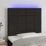 vidaXL Tăblie de pat cu LED, negru, 100x5x118/128 cm, textil vidaXL Tăblie de pat cu LED, negru, 100x5x118/128 cm, textil