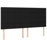 vidaXL Tăblie de pat cu LED, negru, 200x5x118/128 cm, textil vidaXL Tăblie de pat cu LED, negru, 200x5x118/128 cm, textil