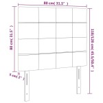 vidaXL Tăblie de pat cu LED, verde închis, 80x5x118/128 cm, catifea vidaXL Tăblie de pat cu LED, verde închis, 80x5x118/128 cm, catifea