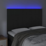 vidaXL Tăblie de pat cu LED, negru, 144x5x118/128 cm, catifea vidaXL Tăblie de pat cu LED, negru, 144x5x118/128 cm, catifea