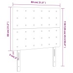 vidaXL Tăblie de pat cu LED cappuccino 80x5x118/128cm, piele ecologică vidaXL Tăblie de pat cu LED cappuccino 80x5x118/128cm, piele ecologică