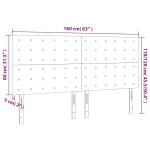 vidaXL Tăblie cu LED-uri, alb, 160x5x118/128 cm, piele ecologică vidaXL Tăblie cu LED-uri, alb, 160x5x118/128 cm, piele ecologică