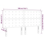 vidaXL Tăblie de pat cu LED, alb, 180x5x118/128 cm, piele ecologică vidaXL Tăblie de pat cu LED, alb, 180x5x118/128 cm, piele ecologică