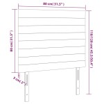 vidaXL Tăblie de pat cu LED, gri deschis, 80x5x118/128 cm, catifea vidaXL Tăblie de pat cu LED, gri deschis, 80x5x118/128 cm, catifea