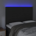 vidaXL Tăblie de pat cu LED, negru, 144x5x118/128 cm, catifea vidaXL Tăblie de pat cu LED, negru, 144x5x118/128 cm, catifea