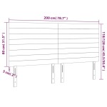 vidaXL Tăblie de pat cu LED, verde închis, 200x5x118/128 cm, catifea vidaXL Tăblie de pat cu LED, verde închis, 200x5x118/128 cm, catifea