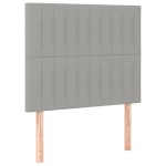 vidaXL Tăblie de pat cu LED, gri deschis, 90x5x118/128 cm, textil vidaXL Tăblie de pat cu LED, gri deschis, 90x5x118/128 cm, textil