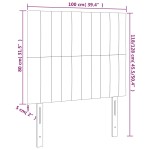 vidaXL Tăblie de pat cu LED, crem, 100x5x118/128 cm, textil vidaXL Tăblie de pat cu LED, crem, 100x5x118/128 cm, textil