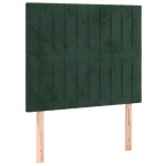 vidaXL Tăblie de pat cu LED, verde închis, 80x5x118/128 cm, catifea vidaXL Tăblie de pat cu LED, verde închis, 80x5x118/128 cm, catifea