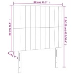 vidaXL Tăblie de pat cu LED, albastru închis, 80x5x118/128cm, catifea