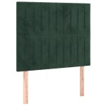 vidaXL Tăblie de pat cu LED, verde închis, 90x5x118/128 cm, catifea vidaXL Tăblie de pat cu LED, verde închis, 90x5x118/128 cm, catifea