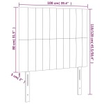 vidaXL Tăblie de pat cu LED, albastru închis, 100x5x118/128cm, catifea vidaXL Tăblie de pat cu LED, albastru închis, 100x5x118/128cm, catifea