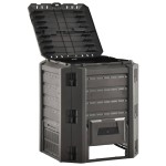 vidaXL Compostor de grădină, negru, 380 L vidaXL Compostor de grădină, negru, 380 L