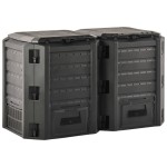 vidaXL Compostor de grădină, negru, 800 L vidaXL Compostor de grădină, negru, 800 L