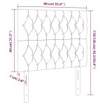 vidaXL Tăblie de pat cu LED, gri taupe, 90x7x118/128 cm, textil vidaXL Tăblie de pat cu LED, gri taupe, 90x7x118/128 cm, textil