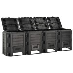 vidaXL Compostor de grădină, negru, 1600 L vidaXL Compostor de grădină, negru, 1600 L