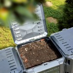 vidaXL Compostor de grădină, negru, 1600 L vidaXL Compostor de grădină, negru, 1600 L