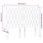 vidaXL Tăblie de pat cu LED, albastru, 160x7x118/128 cm, textil vidaXL Tăblie de pat cu LED, albastru, 160x7x118/128 cm, textil