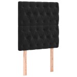 vidaXL Tăblie de pat cu LED, negru, 80x7x118/128 cm, catifea vidaXL Tăblie de pat cu LED, negru, 80x7x118/128 cm, catifea