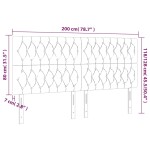 vidaXL Tăblie de pat cu LED, albastru închis, 200x7x118/128cm, catifea vidaXL Tăblie de pat cu LED, albastru închis, 200x7x118/128cm, catifea