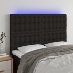 vidaXL Tăblie de pat cu LED, negru, 144x5x118/128 cm, textil vidaXL Tăblie de pat cu LED, negru, 144x5x118/128 cm, textil