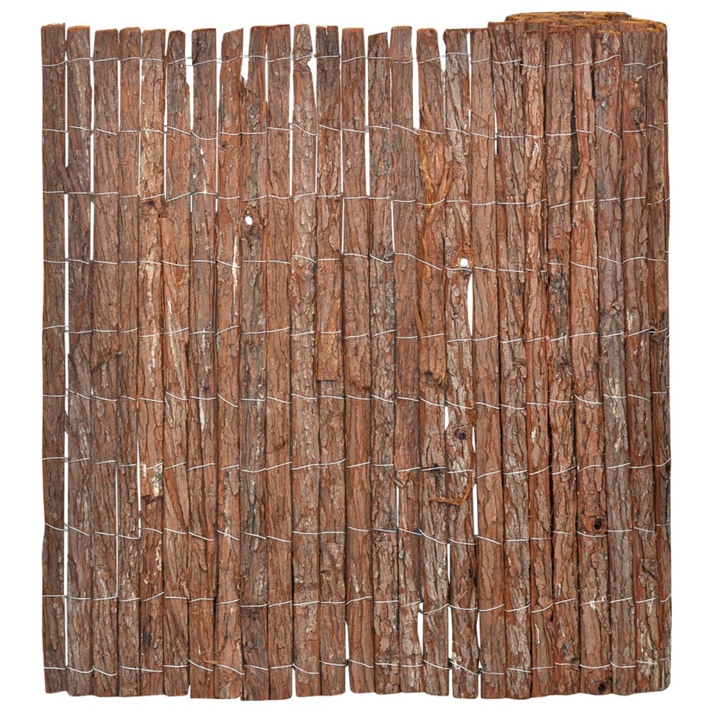 vidaXL Gard din scoarță de copac Maro 100 x 600 cm Cortex