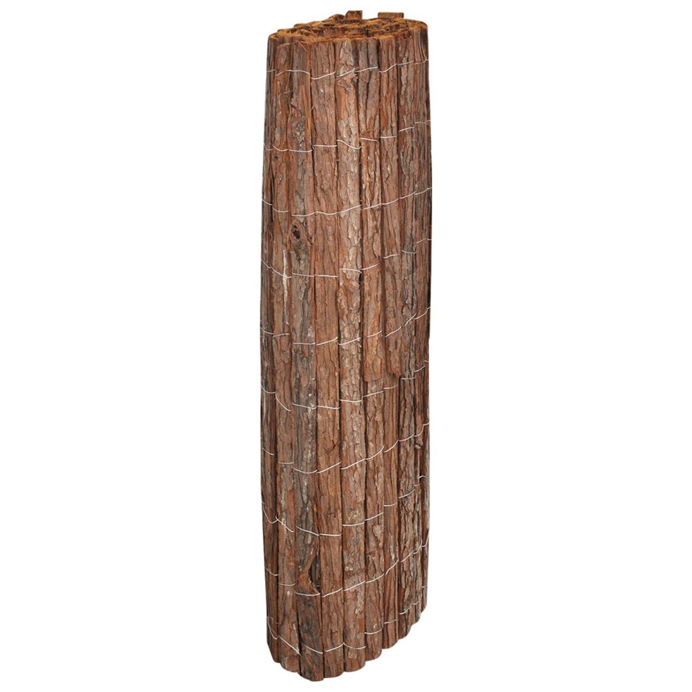 vidaXL Gard din scoarță de copac Maro 100 x 600 cm Cortex