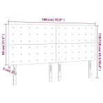 vidaXL Tăblie de pat cu LED, negru, 180x5x118/128 cm, textil vidaXL Tăblie de pat cu LED, negru, 180x5x118/128 cm, textil
