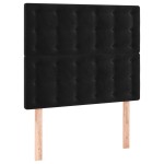 vidaXL Tăblie de pat cu LED, negru, 90x5x118/128 cm, catifea vidaXL Tăblie de pat cu LED, negru, 90x5x118/128 cm, catifea