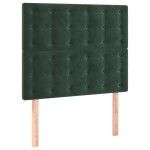 vidaXL Tăblie de pat cu LED, verde închis, 90x5x118/128 cm, catifea vidaXL Tăblie de pat cu LED, verde închis, 90x5x118/128 cm, catifea