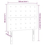 vidaXL Tăblie de pat cu LED, verde închis, 100x5x118/128 cm, catifea