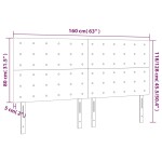 vidaXL Tăblie de pat cu LED, verde închis, 160x5x118/128 cm, catifea