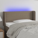 vidaXL Tăblie de pat cu LED, gri taupe, 93x16x78/88 cm, textil vidaXL Tăblie de pat cu LED, gri taupe, 93x16x78/88 cm, textil