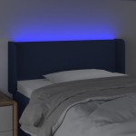 vidaXL Tăblie de pat cu LED, albastru, 103x16x78/88 cm, textil vidaXL Tăblie de pat cu LED, albastru, 103x16x78/88 cm, textil