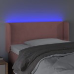 vidaXL Tăblie de pat cu LED, roz, 83x16x78/88 cm, catifea vidaXL Tăblie de pat cu LED, roz, 83x16x78/88 cm, catifea