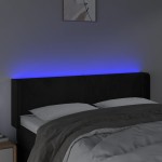 vidaXL Tăblie de pat cu LED, negru, 147x16x78/88 cm, catifea vidaXL Tăblie de pat cu LED, negru, 147x16x78/88 cm, catifea