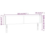 vidaXL Tăblie de pat cu LED, albastru închis, 163x16x78/88 cm, catifea