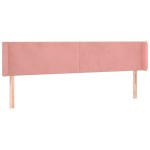 vidaXL Tăblie de pat cu LED, roz, 203x16x78/88 cm, catifea vidaXL Tăblie de pat cu LED, roz, 203x16x78/88 cm, catifea