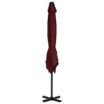 vidaXL Umbrelă în consolă cu stâlp din aluminiu, bordo, 250x250 cm vidaXL Umbrelă în consolă cu stâlp din aluminiu, bordo, 250x250 cm