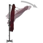 vidaXL Umbrelă în consolă cu stâlp din aluminiu, bordo, 250x250 cm vidaXL Umbrelă în consolă cu stâlp din aluminiu, bordo, 250x250 cm
