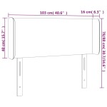 vidaXL Tăblie de pat cu LED, alb, 103x16x78/88 cm, piele ecologică vidaXL Tăblie de pat cu LED, alb, 103x16x78/88 cm, piele ecologică