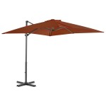 vidaXL Umbrelă în consolă cu stâlp din aluminiu, cărămiziu, 250x250 cm vidaXL Umbrelă în consolă cu stâlp din aluminiu, cărămiziu, 250x250 cm
