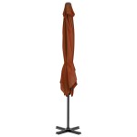 vidaXL Umbrelă în consolă cu stâlp din aluminiu, cărămiziu, 250x250 cm vidaXL Umbrelă în consolă cu stâlp din aluminiu, cărămiziu, 250x250 cm