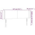 vidaXL Tăblie de pat cu LED cappuccino 147x16x78/88 cm piele ecologică vidaXL Tăblie de pat cu LED cappuccino 147x16x78/88 cm piele ecologică