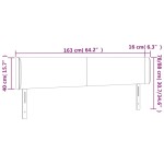 vidaXL Tăblie de pat cu LED, alb, 163x16x78/88 cm, piele ecologică vidaXL Tăblie de pat cu LED, alb, 163x16x78/88 cm, piele ecologică