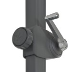 vidaXL Umbrelă consolă de grădină, stâlp din aluminiu, roșu, 300 cm