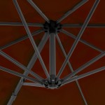 vidaXL Umbrelă în consolă cu stâlp din aluminiu, cărămiziu, 300 cm vidaXL Umbrelă în consolă cu stâlp din aluminiu, cărămiziu, 300 cm
