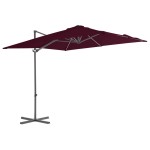 vidaXL Umbrelă în consolă cu stâlp din aluminiu, bordo, 250x250 cm vidaXL Umbrelă în consolă cu stâlp din aluminiu, bordo, 250x250 cm